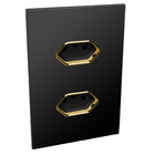 Conjunto 2 Tomadas 20a - Jnx Legacy - Preto Fosco E Dourado L