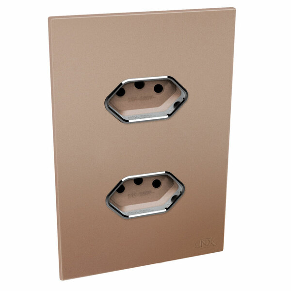 Conjunto 2 Tomadas 20a - Jnx Legacy - Rosé E Cromado Lrsc50