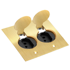 Conjunto 2 Tomadas 20a Preta De Piso 4x4 – Latão – Tpl020