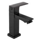 Conjunto 2 Torneira Banheiro Quadrado Luxo Moderna Preto Black