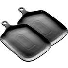 Conjunto 2 Travessas De Porcelana Pretas Nórdica Wolff 26x16x