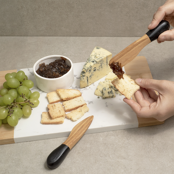 Conjunto 2 Utensilios De Bambu Oikos Para Antepasto Preto