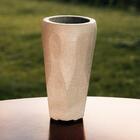 Conjunto 2 Vasos De Concreto Artesanal Bowling 19,8cm Cinza
