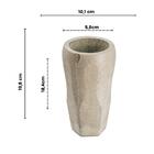 Conjunto 2 Vasos De Concreto Artesanal Bowling 19,8cm Cinza