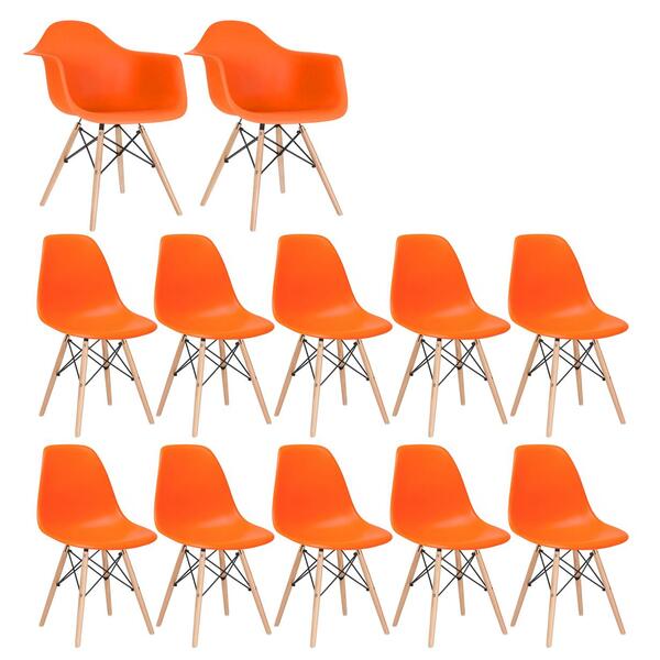 Conjunto 2 X Cadeiras Eames Daw Com Braços + 10 Cadeiras Eiff