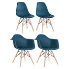 Conjunto 2 X Cadeiras Eames Daw Com Braços + 2 Cadeiras Eiffe