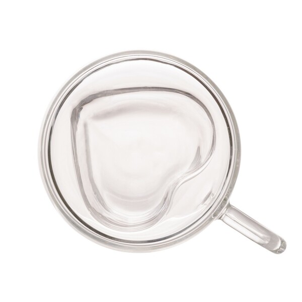 Conjunto 2 Xícaras P/café Dupla Parede De Vidro Heart Lyor