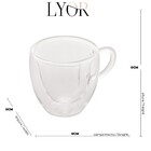 Conjunto 2 Xícaras P/café Dupla Parede De Vidro Heart Lyor
