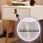 Conjunto 2mesa De Cabeceira Ayla Pés Palito 1gaveta Offwhite
