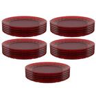 Conjunto 30 Pratos Plásticos Vermelhos Mesa Posta Eventos Ban