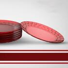 Conjunto 30 Pratos Plásticos Vermelhos Mesa Posta Eventos Ban