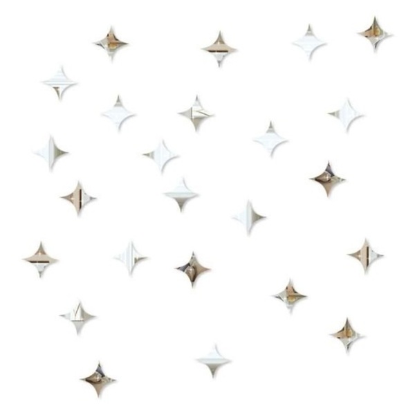 Conjunto 35 Estrelas Espelhadas Acrilico Decorativo Infantil