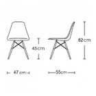 Conjunto 3  Cadeiras Charles Eames Eiffel Para Varanda Pé Pal