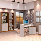 Conjunto 3 Armários Organizador E 1 Mesa Escrivaninha Office