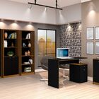 Conjunto 3 Armários Organizador E 1 Mesa Escrivaninha Office