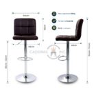 Conjunto 3 Banqueta Altas Com Encosto Estofado Cozinha Balcão