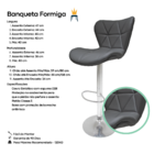 Conjunto 3 Banquetas Altas Com Encosto Para Cozinha Americana