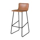 Conjunto 3 Banquetas Dubai Em Couro Caramelo E Base Preta