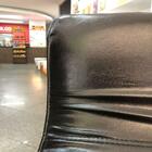 Conjunto 3 Banquetas Dubai Em Couro Preto E Base Preta