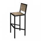 Conjunto 3 Banquetas Industrial Em Aço E Mdf Yescasa Preto/si