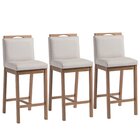 Conjunto 3 Banquetas Madeira Maciça Dani