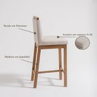 Conjunto 3 Banquetas Madeira Maciça Dani