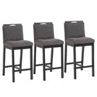 Conjunto 3 Banquetas Madeira Maciça Dani