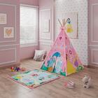 Conjunto 3 Cabana Tenda Infantil Galatasaray Rosa Claro E Ver