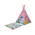 Conjunto 3 Cabana Tenda Infantil Galatasaray Rosa Claro E Ver