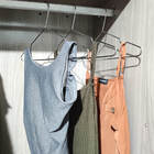 Conjunto 3 Cabides Cava Roupa Cromado Tintureiro Lavanderia