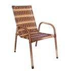 Conjunto 3 Cadeiras De Área E Varanda Baixa Junco Capuccino F