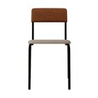 Conjunto 3 Cadeiras Estofadas Fixa Empilhável Fit Palha Corri