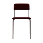 Conjunto 3 Cadeiras Estofadas Fixa Empilhável Fit Vermelho Vi