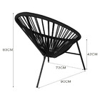 Conjunto 3 Cadeiras Para Area Externa Acapulco Em Aço Carbono