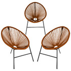 Conjunto 3 Cadeiras Para Area Externa Acapulco Em Aço Carbono