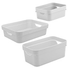 Conjunto 3 Caixas Organizadoras Multiuso Cesto Brinquedos Com