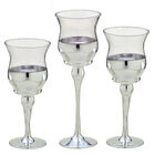 Conjunto 3 Castiçais Donzela Transparente Espressione