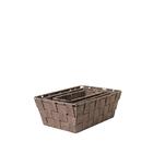 Conjunto 3 Cestos Organizadores Ogza Marrom