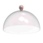 Conjunto 3 Cúpulas Para Bolo Torta Doces Plástico 30cm Rosa P