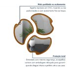 Conjunto 3 Espelhos Orgânicos Moldura Em Mdf Miraggio Cinamomo