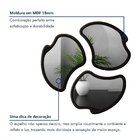 Conjunto 3 Espelhos Orgânicos Moldura Mdf Miraggio Ébano