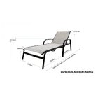 Conjunto 3 Espreguiçadeira Alumínio Reclinável Cannes Café