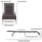 Conjunto 3 Espreguiçadeira Em Aluminio Catar E 3 Mesa De Cent