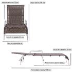 Conjunto 3 Espreguiçadeira Em Aluminio Catar E 3 Mesa De Cent