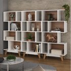 Conjunto 3 Estante Para Livros Caracas 9 Prateleiras Com Nich