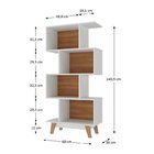 Conjunto 3 Estante Para Livros Caracas 9 Prateleiras Com Nich