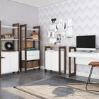 Conjunto 3 Estantes Para Livros Az Biblioteca 6 Gavetas Premi