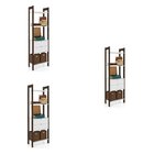 Conjunto 3 Estantes Para Livros Az Biblioteca 6 Gavetas Premi