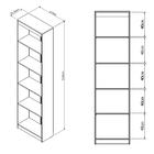 Conjunto 3 Estantes Para Livros Modular Biblioteca Zatto Blac