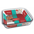 Conjunto 3 Formas Assadeiras Quadradas 1,1l  Marinex Em Vidro